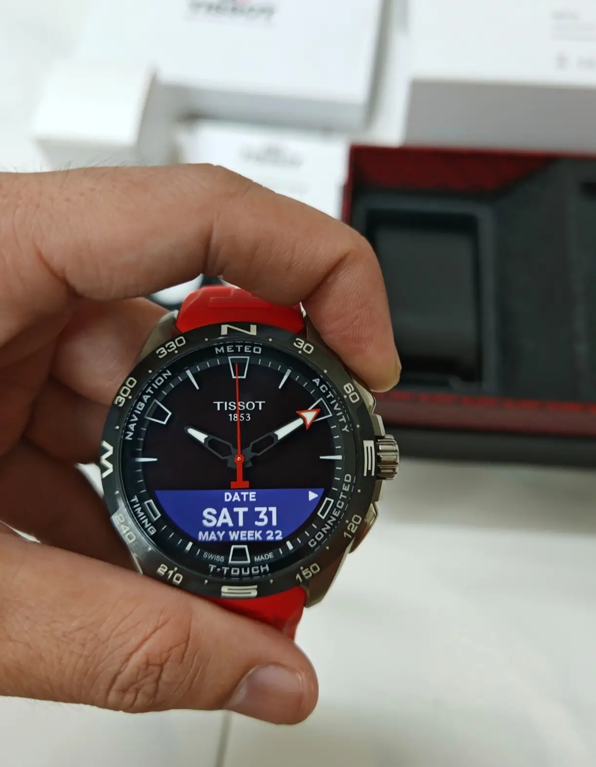 Tissot T- Touch Connect Solar (Red) Sapphire; Titanium - Brand New !!