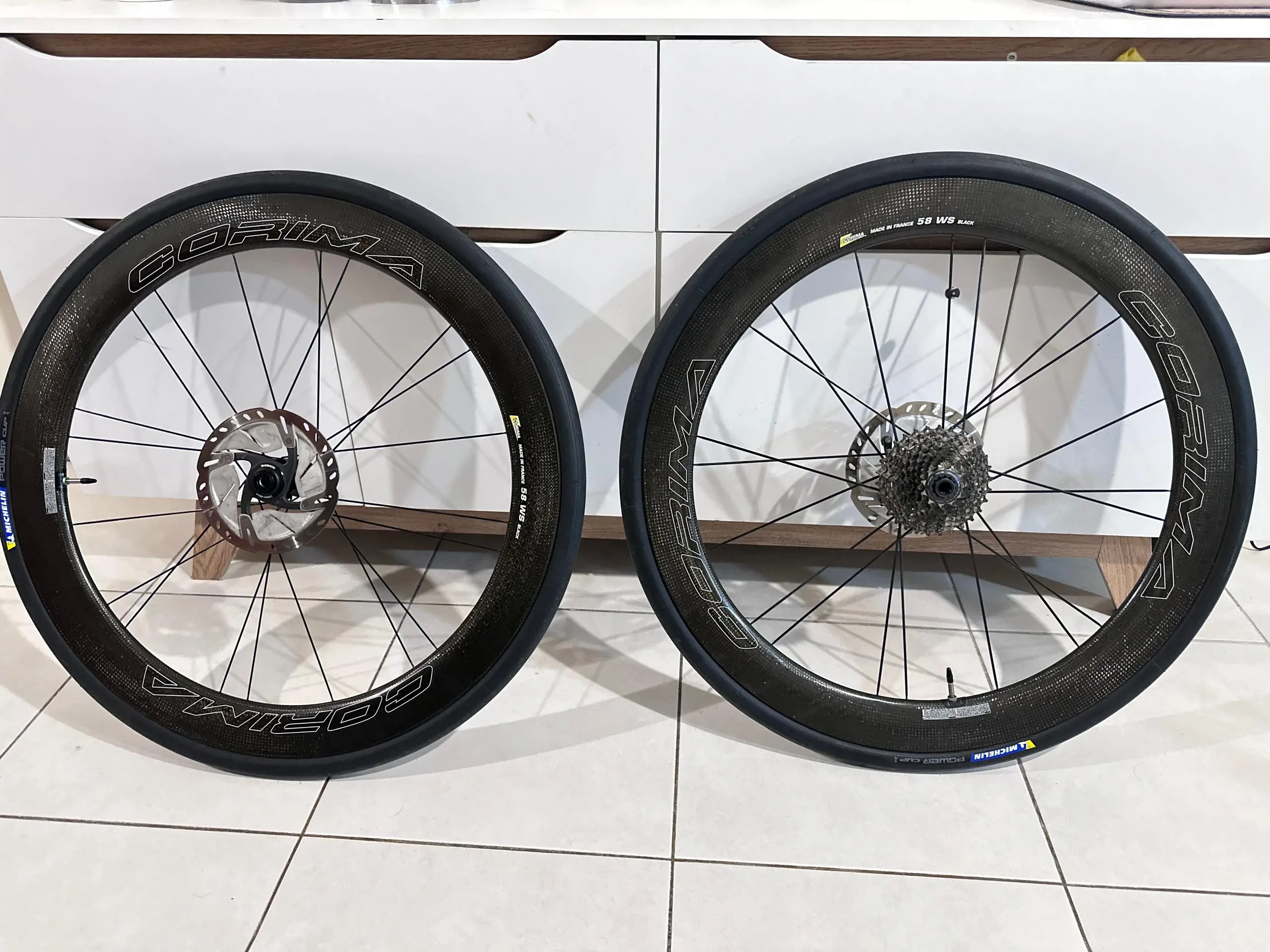 Corima ws 58 disc carbon road wheelset shimano/sram (made in france)