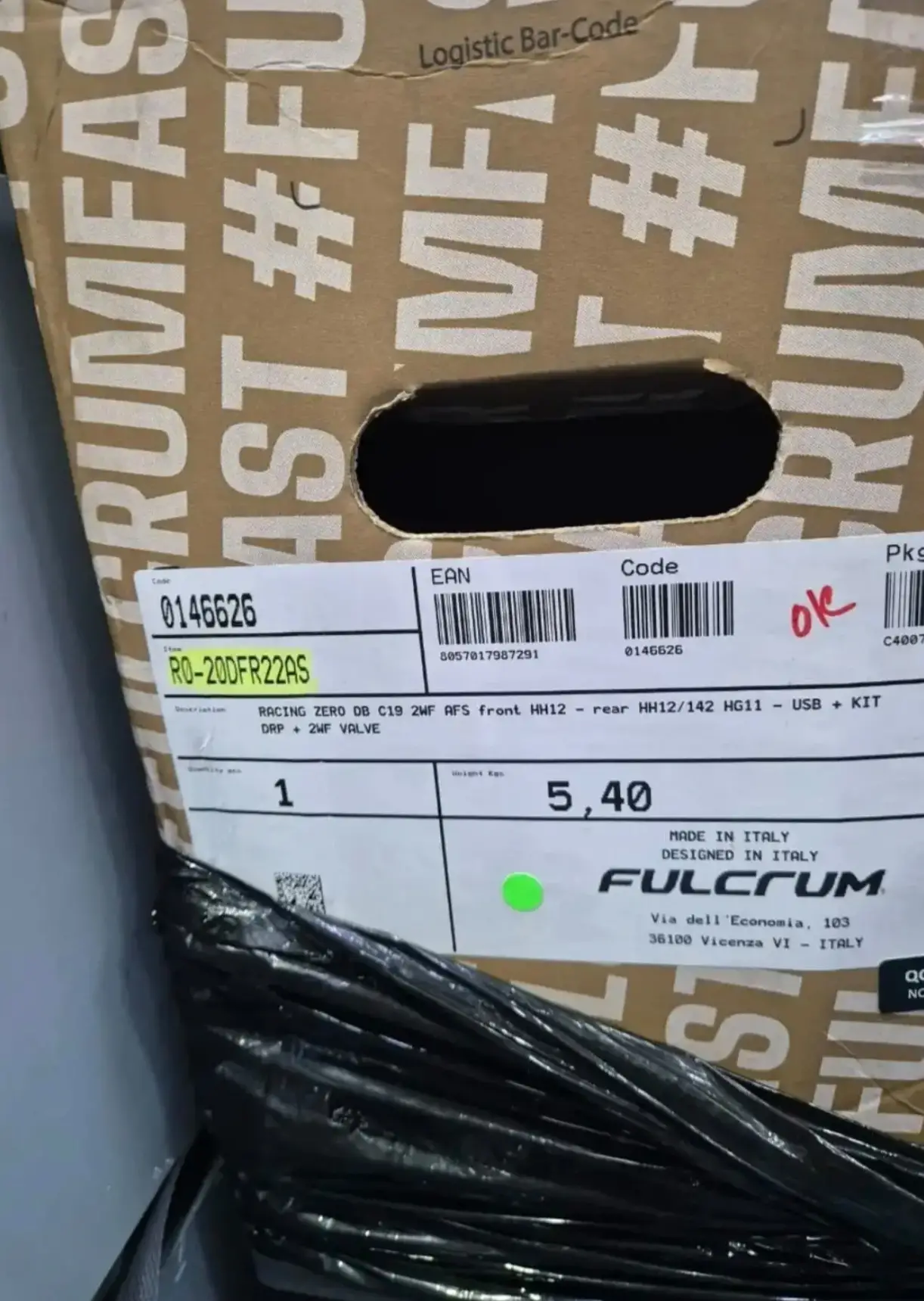 Fulcrum Racing Zero -C19 Disc Ceramic USB - (Brand New!)
