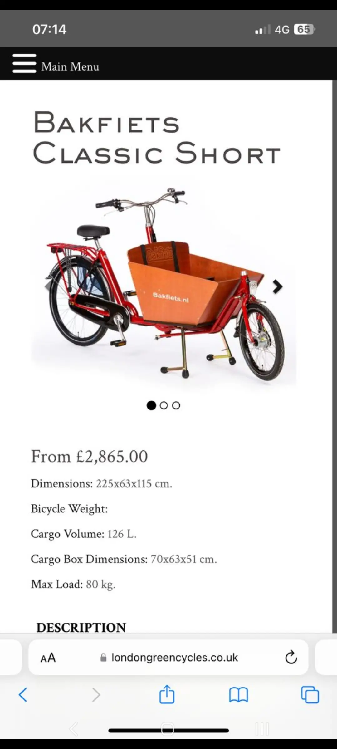 Bakfiest Cargo Bike with Rear Motor