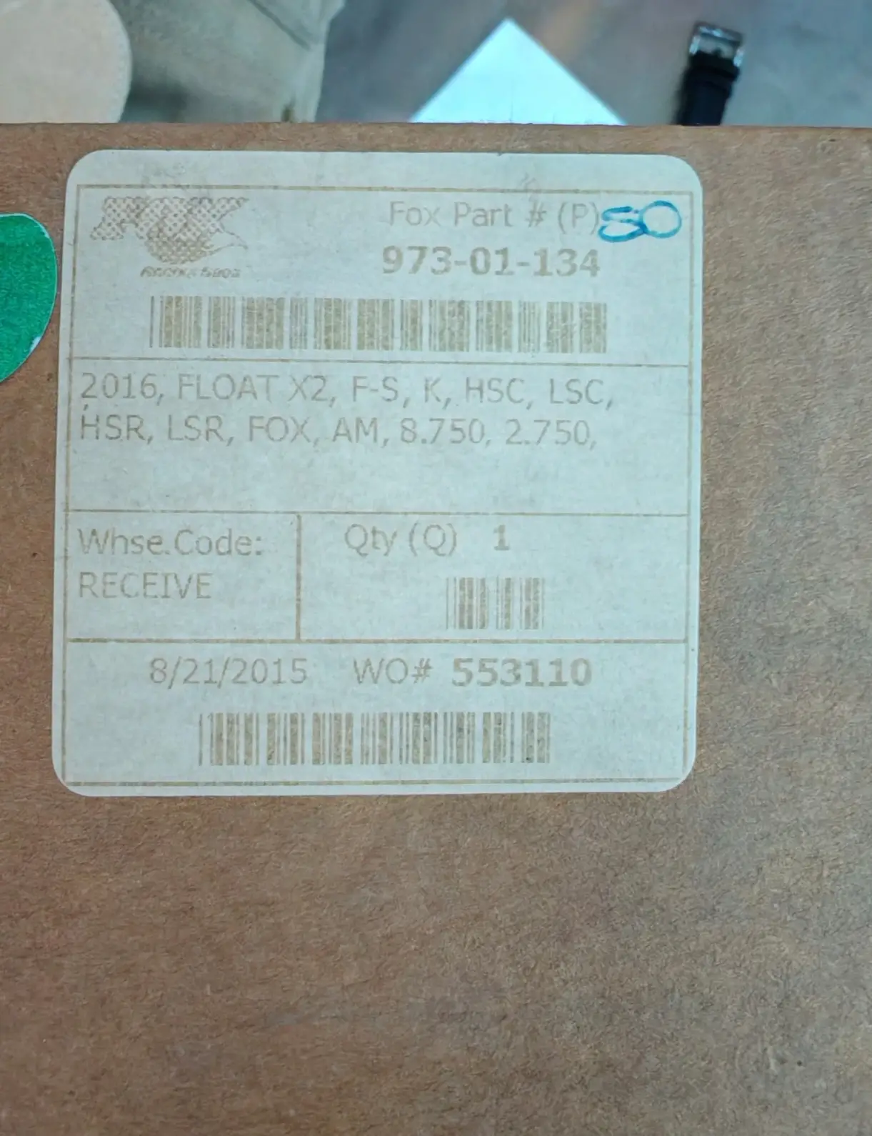Fox Factory Float X2 (8.75 x 2.75)- (Brand New !!)