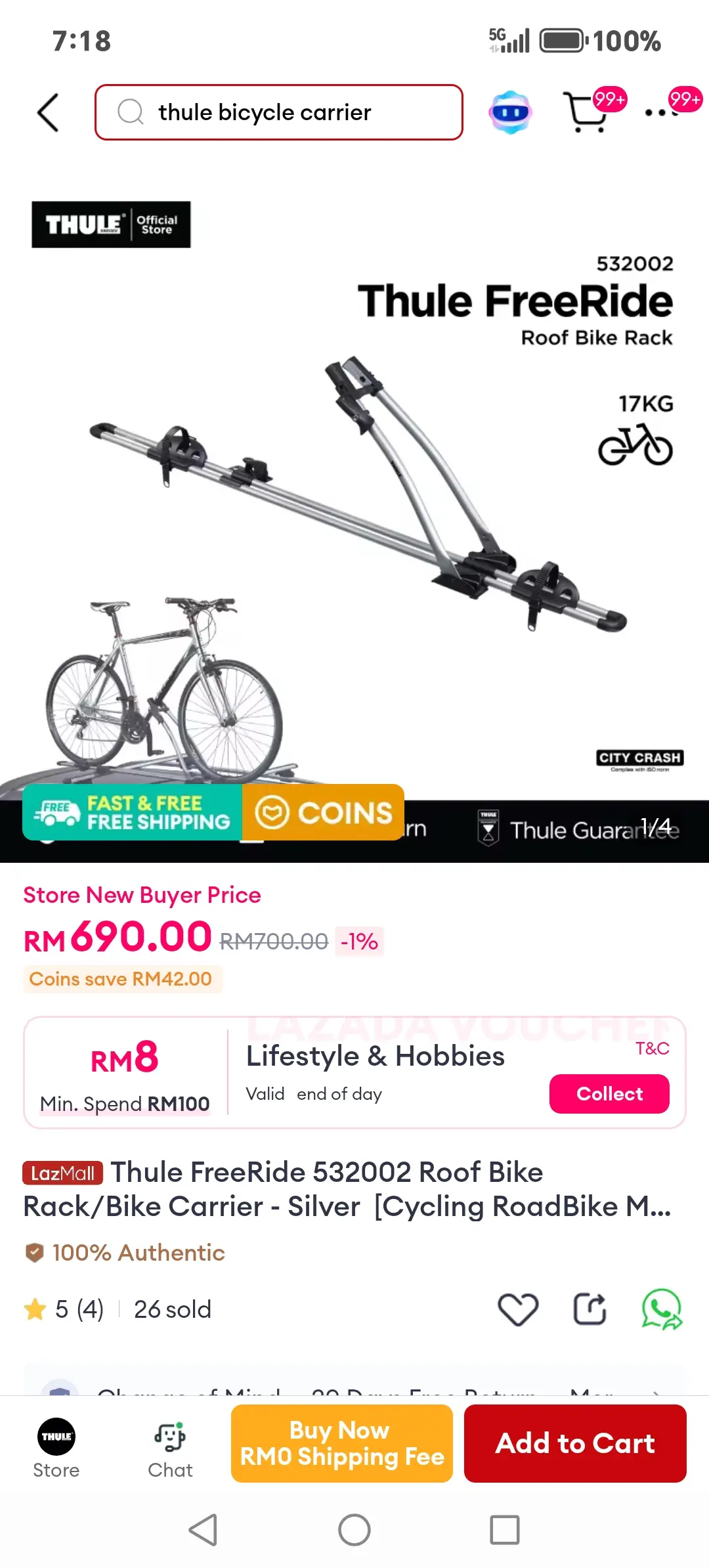 Thule Roof Racks ( Myvi)