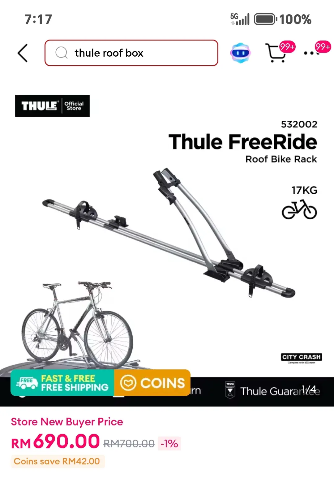 Thule Roof Racks ( Myvi)