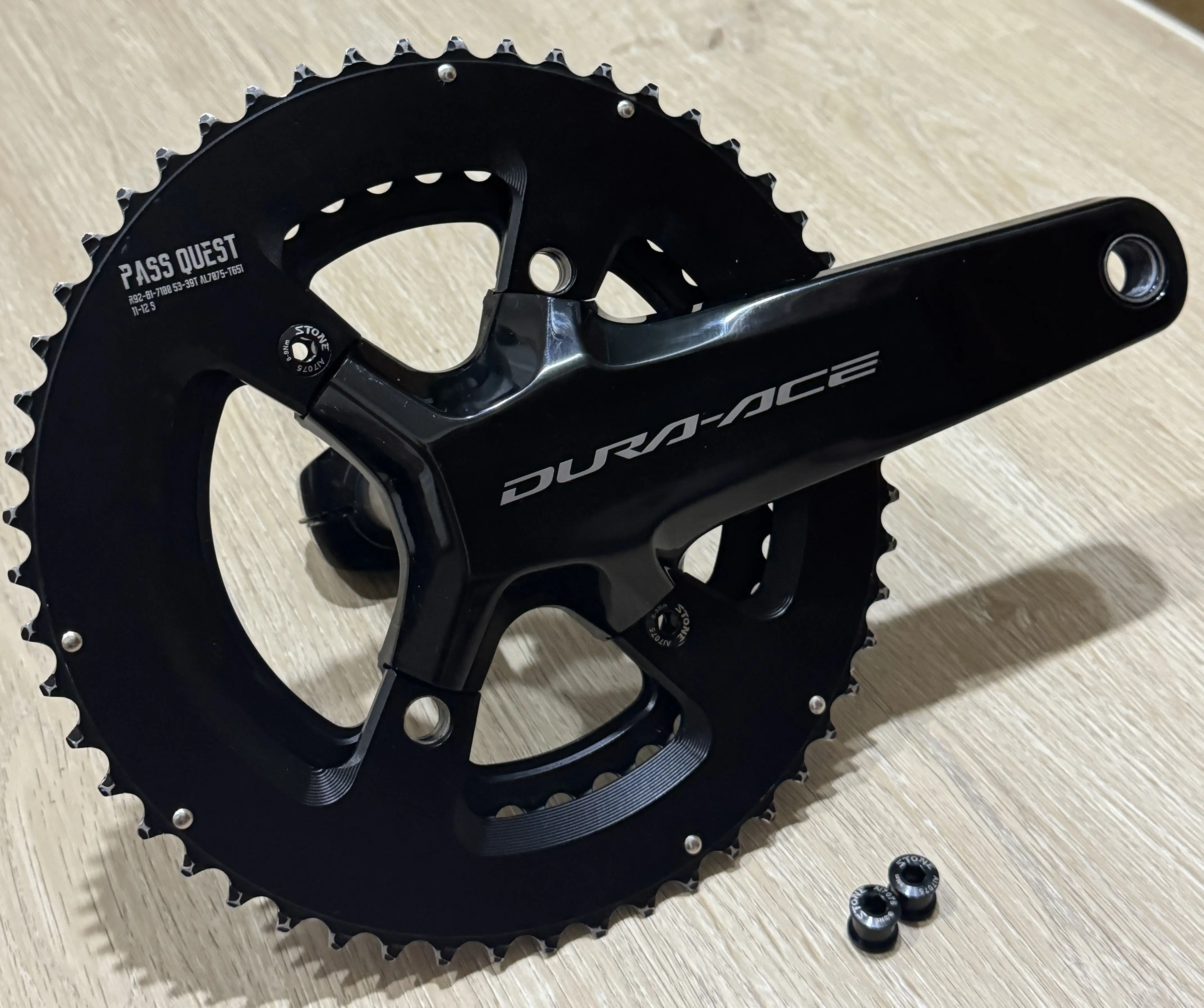 Dura ace crank with pass quest chainring