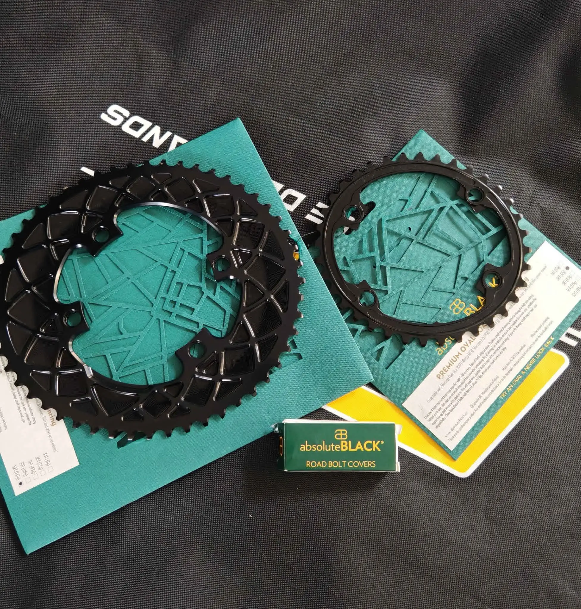 Absolute Black Oval Chainring (52/36t) 110/4bcd - Brand New !!!