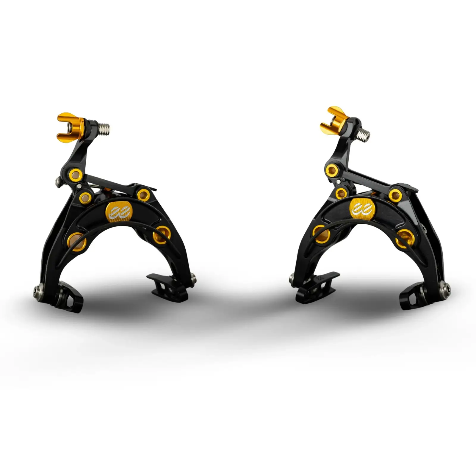 [Genuine] eeBrakes JPS Limited Edition Brompton Caliper Front Rear Titanium Ultra Light Black Gold - 179g