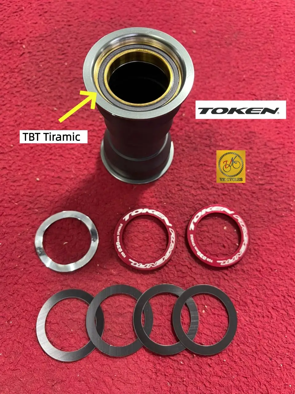 [Taiwan] TOKEN BOTTOM BRACKET PF30 BB386 / BB392 (Ø46 × 86.5 / 92mm) Cannondale PF30A (Ø46 × 73mm) Premium & TBT Tiramic