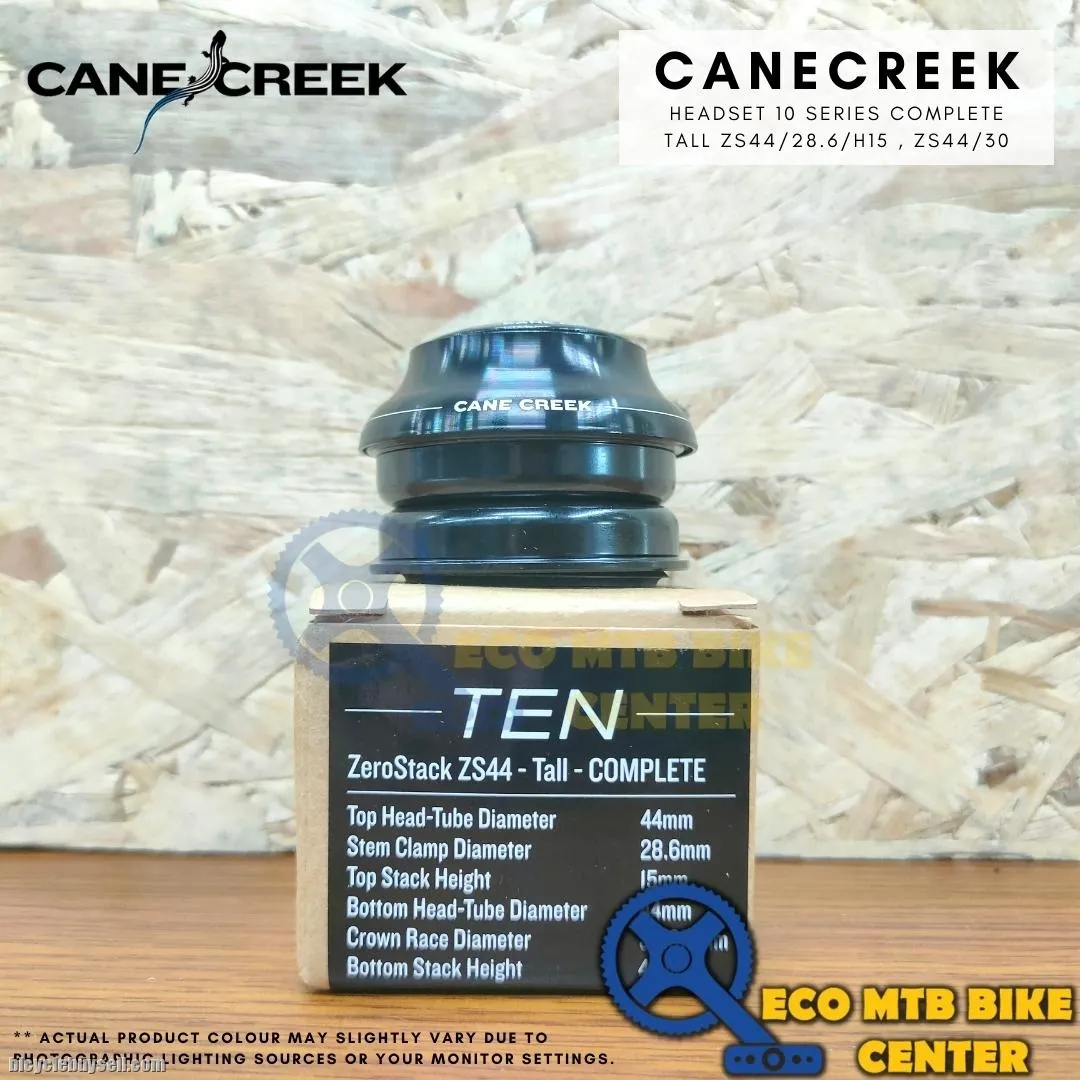 CANE CREEK HEADSET 10 SERIES COMPLETE BLACK - TAIL ZS44/28.6/H15, ZS44/30