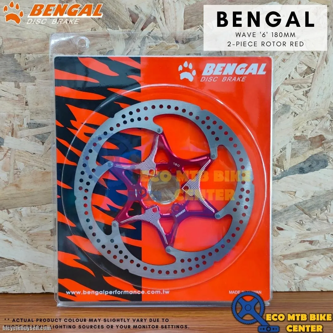 BENGAL DISC BRAKE WAVE '6' 180mm 2-PIECE PART ROTOR