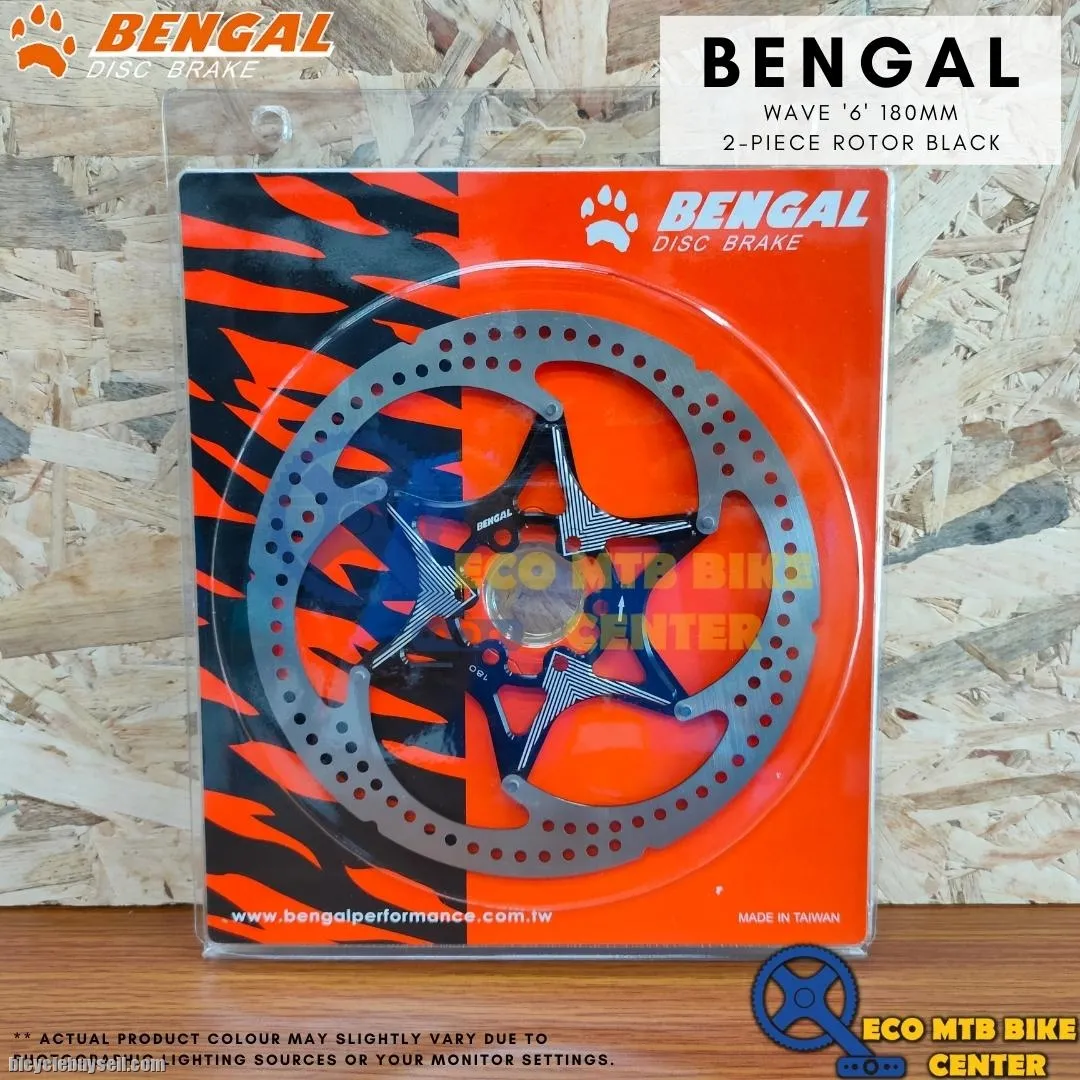 BENGAL DISC BRAKE WAVE '6' 180mm 2-PIECE PART ROTOR
