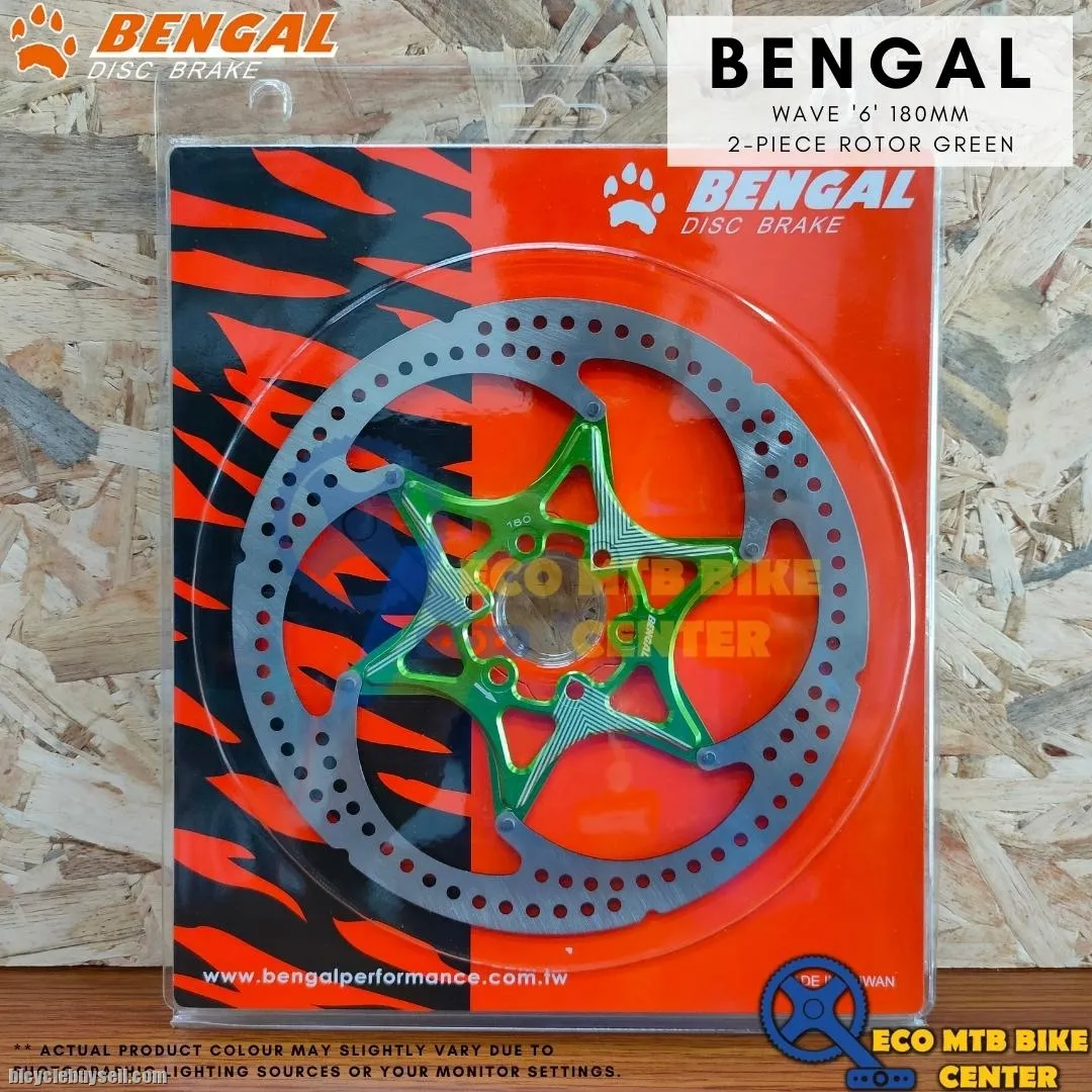 BENGAL DISC BRAKE WAVE '6' 180mm 2-PIECE PART ROTOR
