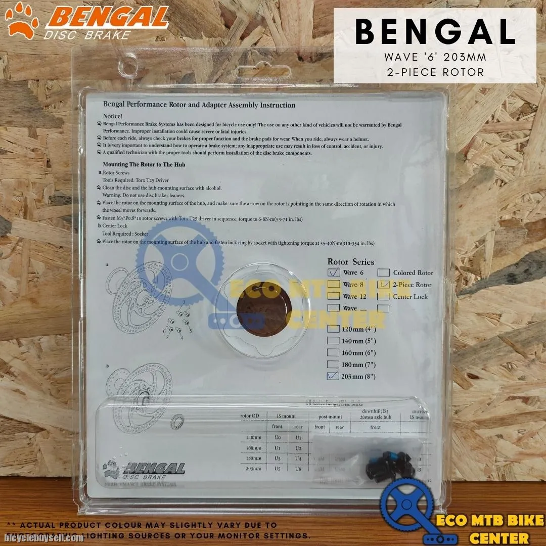 BENGAL DISC BRAKE WAVE '6' 2-PIECE PART ROTOR