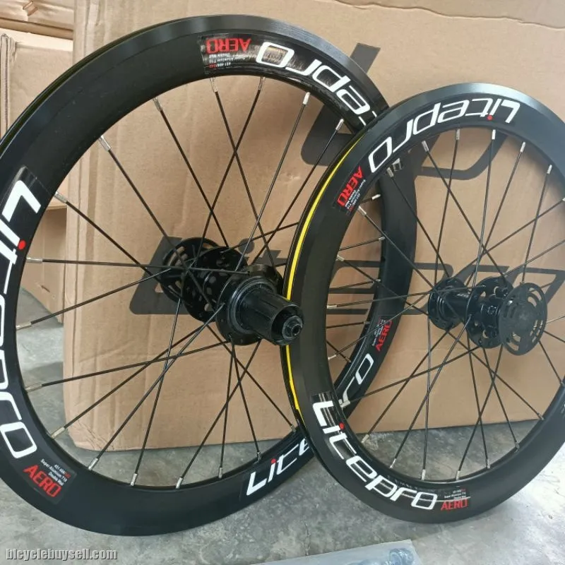 20" 406 / 451 Litepro alloy 40mm double wall aero wheelset folding bike camp java crossmac trs xds