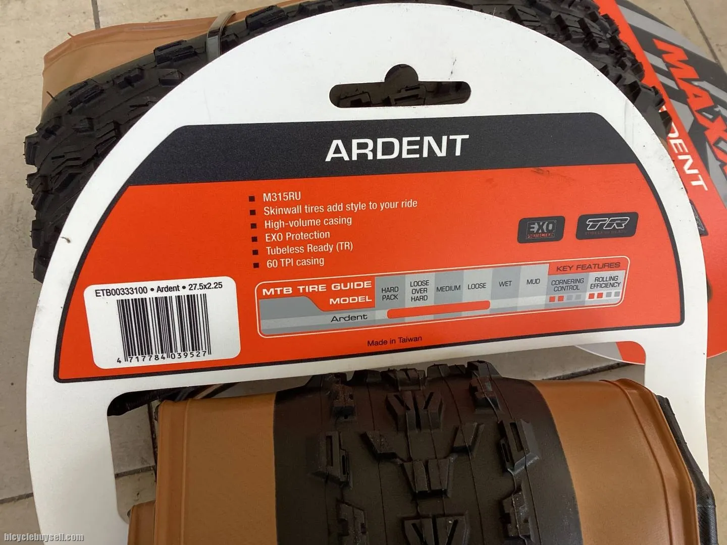Maxxis Ardent 27.5x2.25 TANWall 1Set - EXO Protect-TubelessReady -- free courier