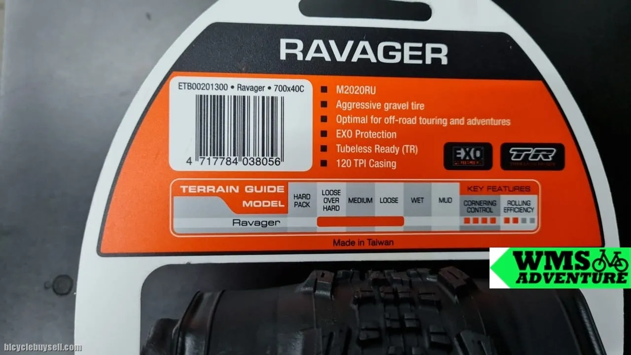700 x 40c Maxxis Ravager (EXO/TR) Gravel Touring Tire