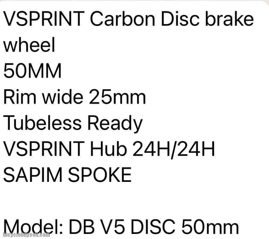 VSPRINT Carbon Disc Brake Wheelset