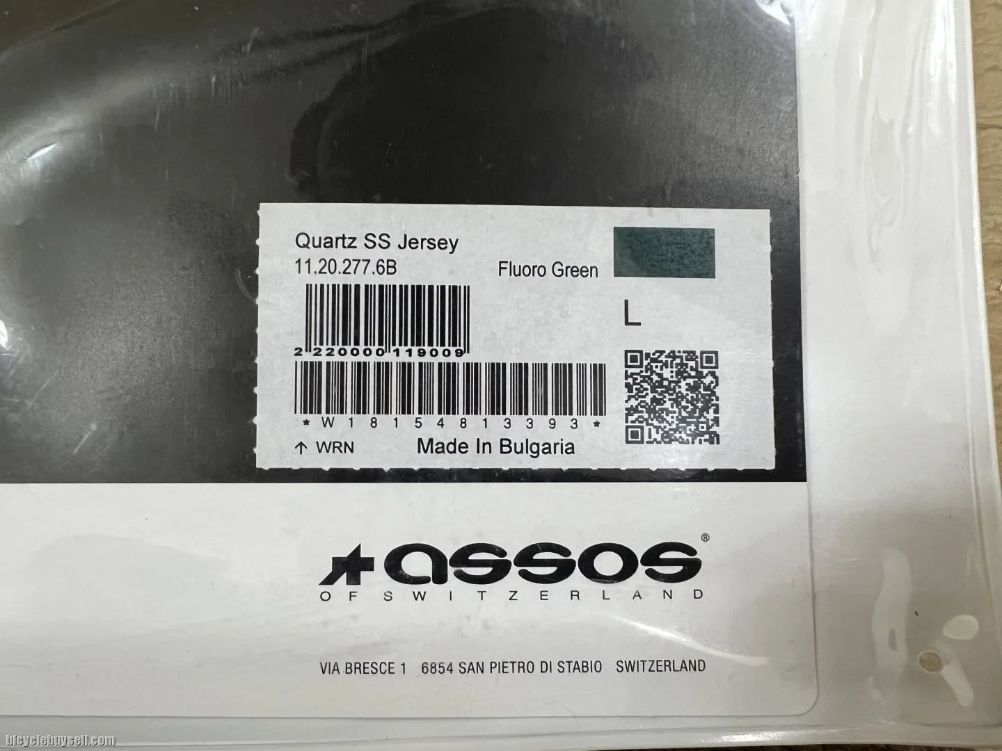 [SOLD!!] USED Assos Quartz SS Jersey - size L