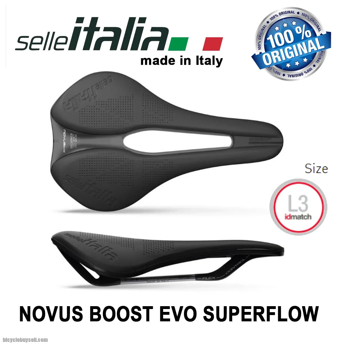 Selle Italia Novus Boost Evo Superflow Power Saddle Road Racing Roadbike FeC Alloy Rail L3 Geometry