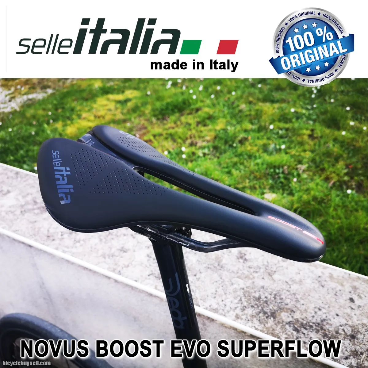 Selle Italia Novus Boost Evo Superflow Power Saddle Road Racing Roadbike FeC Alloy Rail L3 Geometry