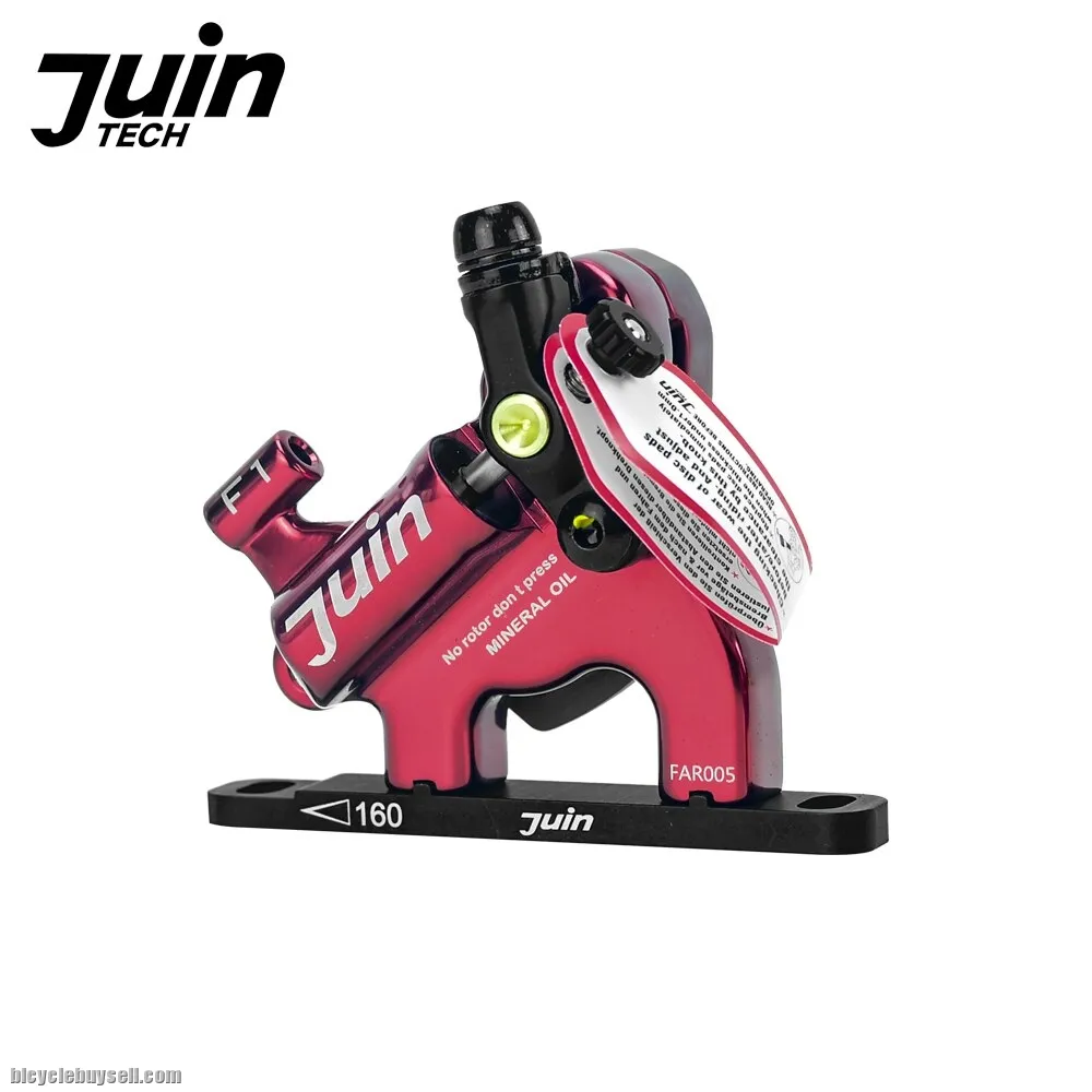 Juin Tech F1 Bicycle Disc Brake Caliper Line Pull Hydraulic Brakes Set MTB XC