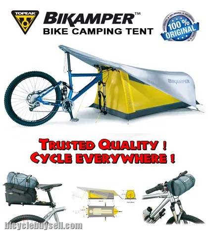 TOPEAK BIKAMPER Touring Bike Camping Tent MTB Roadbike Cycling Khemah Single Travel Waterproof