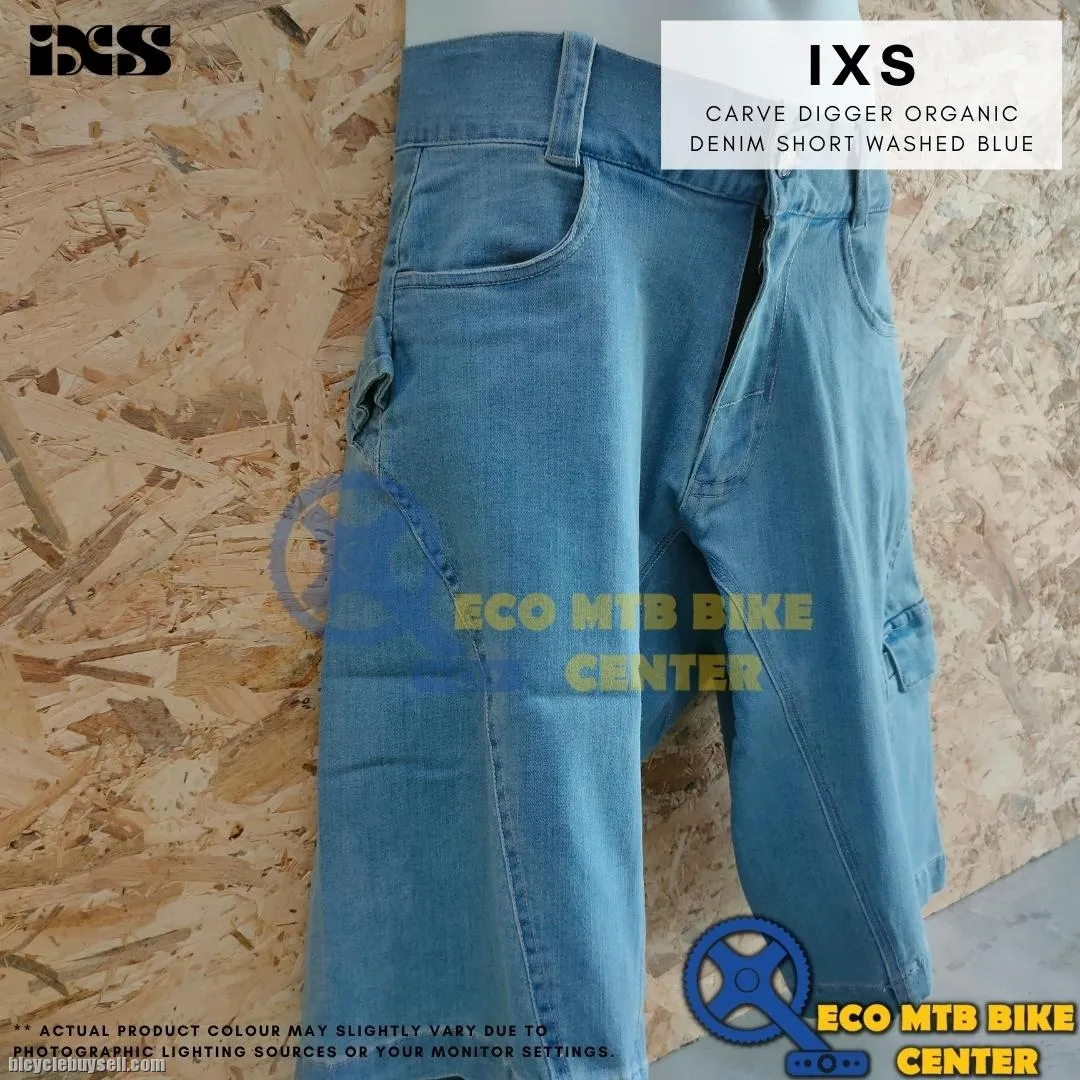 IXS PANTS CARVE DIGGER ORGANIC DENIMSHORTS WASHED BLUE