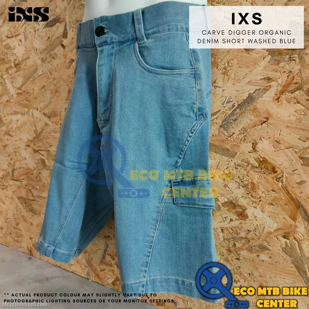 IXS PANTS CARVE DIGGER ORGANIC DENIMSHORTS WASHED BLUE