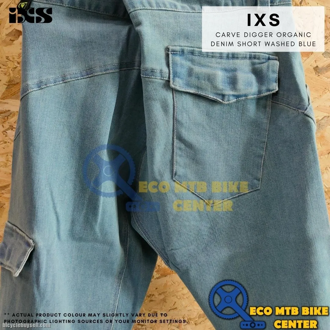 IXS PANTS CARVE DIGGER ORGANIC DENIMSHORTS WASHED BLUE