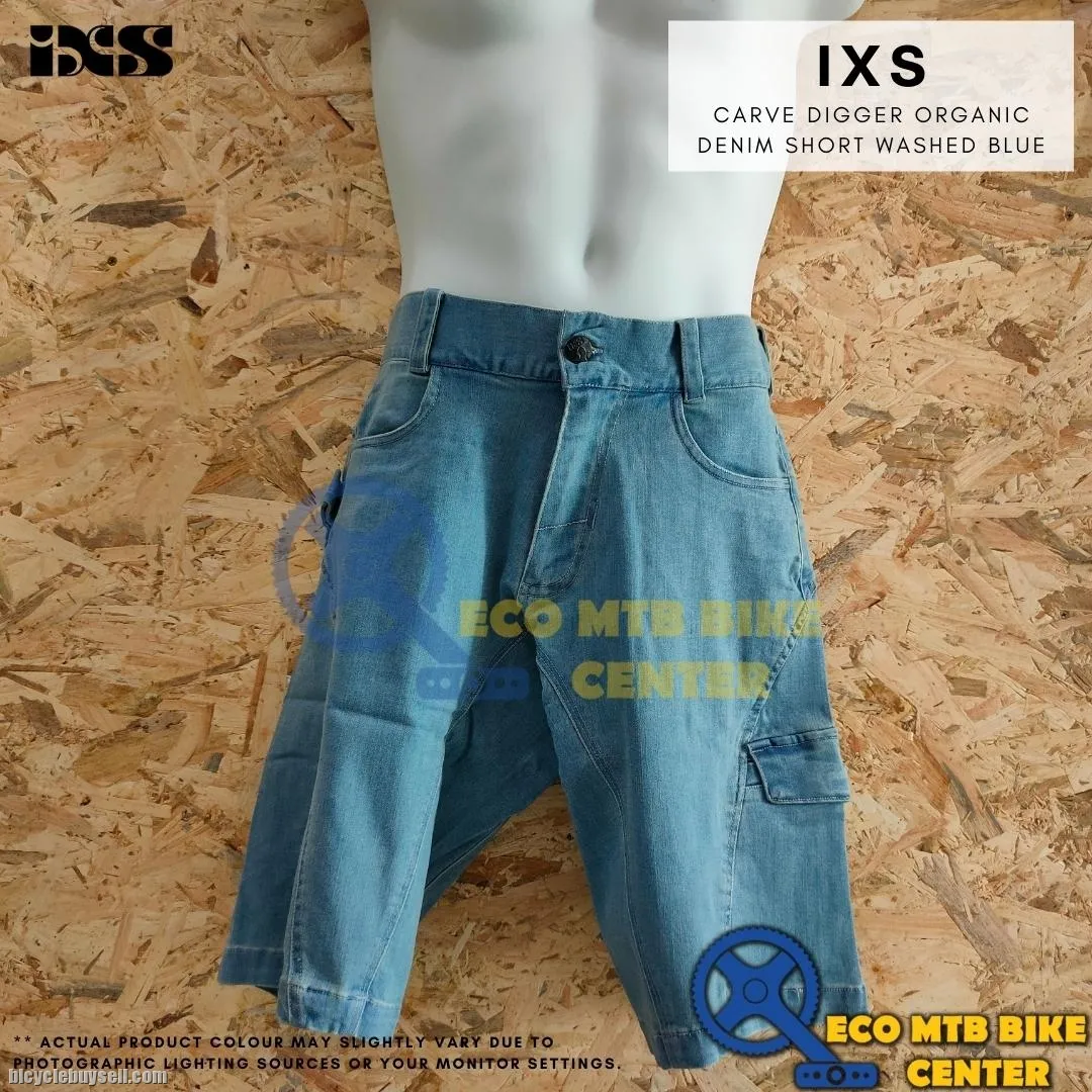 IXS PANTS CARVE DIGGER ORGANIC DENIMSHORTS WASHED BLUE
