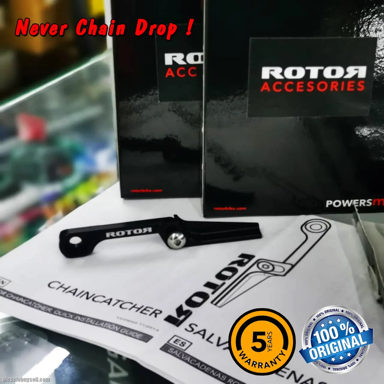 Rotor Premium Chain Catcher Adjustable FD Chain Guard Road Bike Oval Q Chain Ring Anti Chain Drop