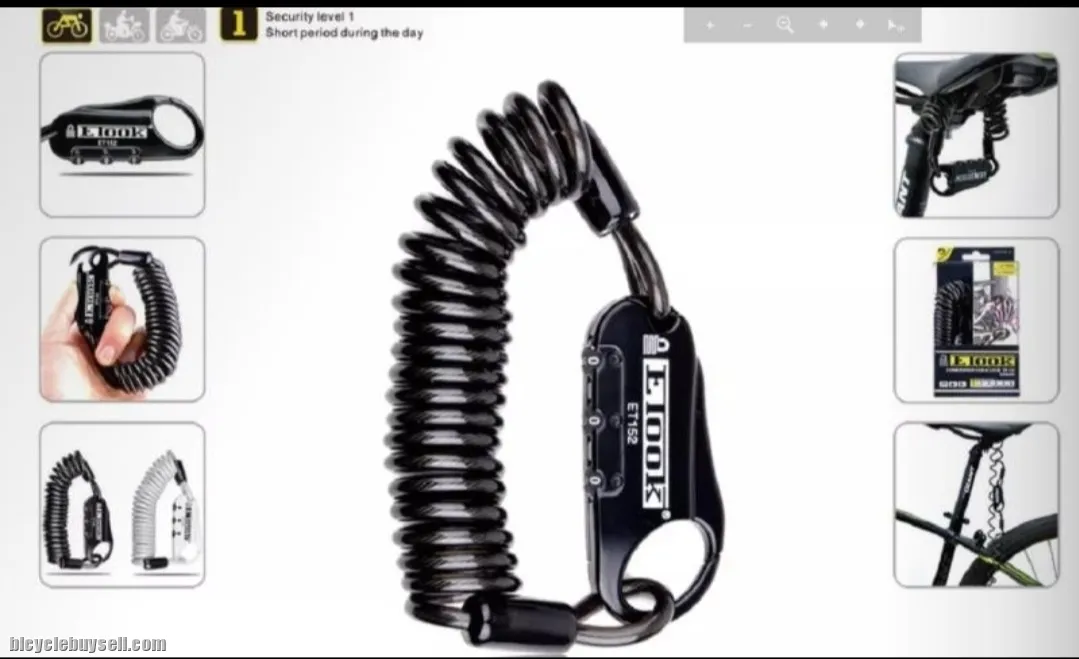 E Look Level 1 Security Bicycle Lock Light Weight 100g