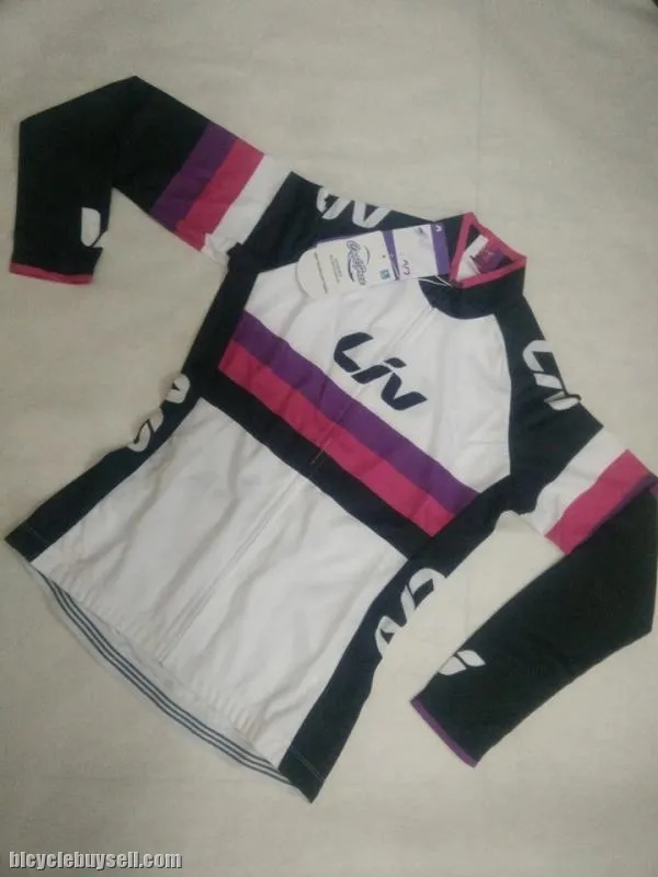 GIANT LIV 2016 Raceday series Women's Cycling Jersey WHITE or BLACK - Long Sleeves