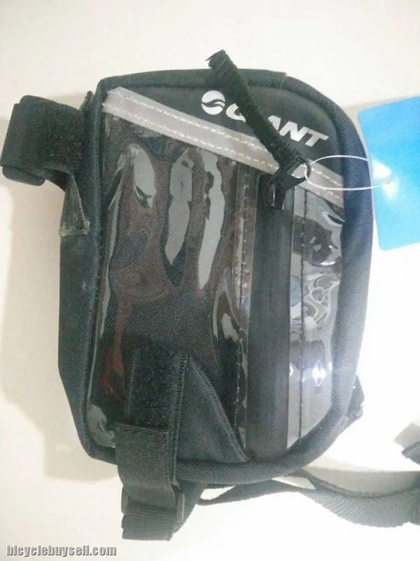 GIANT TOP TUBE BAG WITH PVC TRANSPARENT COMPARTMENT BLACK