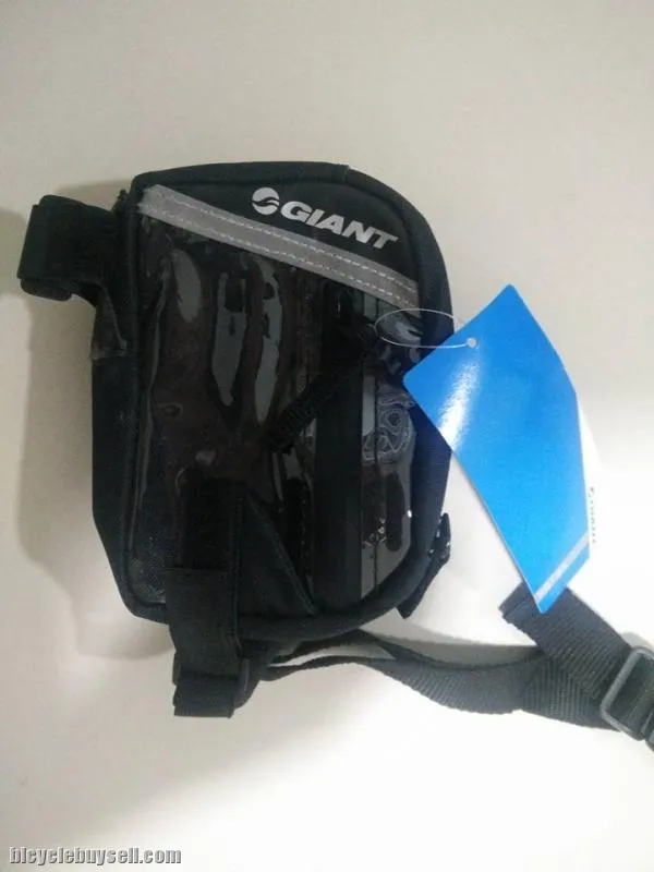 GIANT TOP TUBE BAG WITH PVC TRANSPARENT COMPARTMENT BLACK