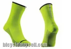 Giant Illume 8 Inch Men's Cycling Socks Made in Korea Flouro Yellow in S/M/L size Reflective Decal