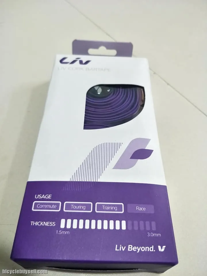 LIV by Giant Handlebar Cork Tape Black 2.5mm thickness