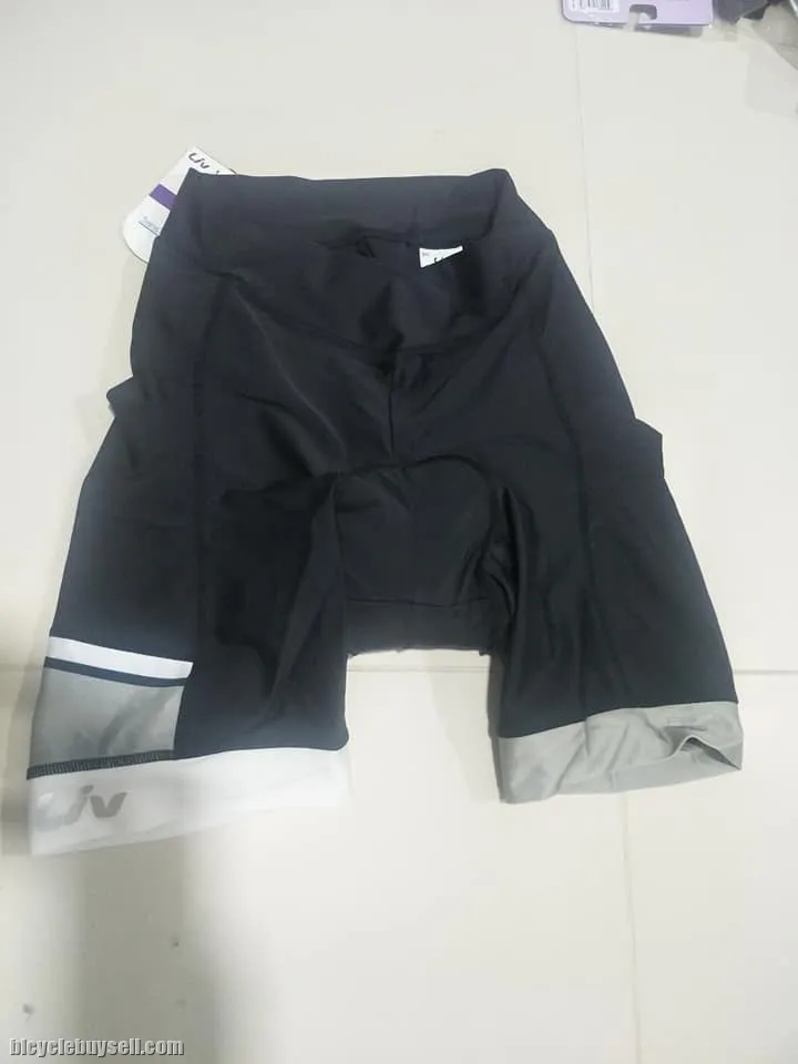 LIV by Giant Capitana Women's Cycling Shorts / Padded Tights in Black with grey / white strip Taiwan