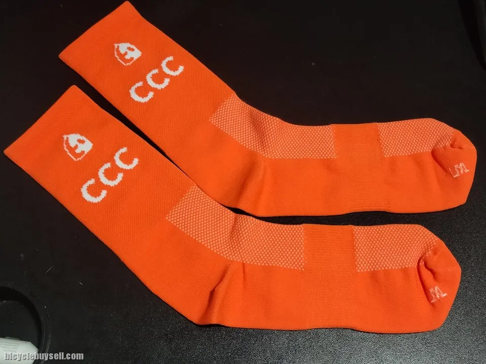 2019 Team Giant CCC TDF Etxeondo Orange Cycling Socks / Sock 8 inch S/M L/XL