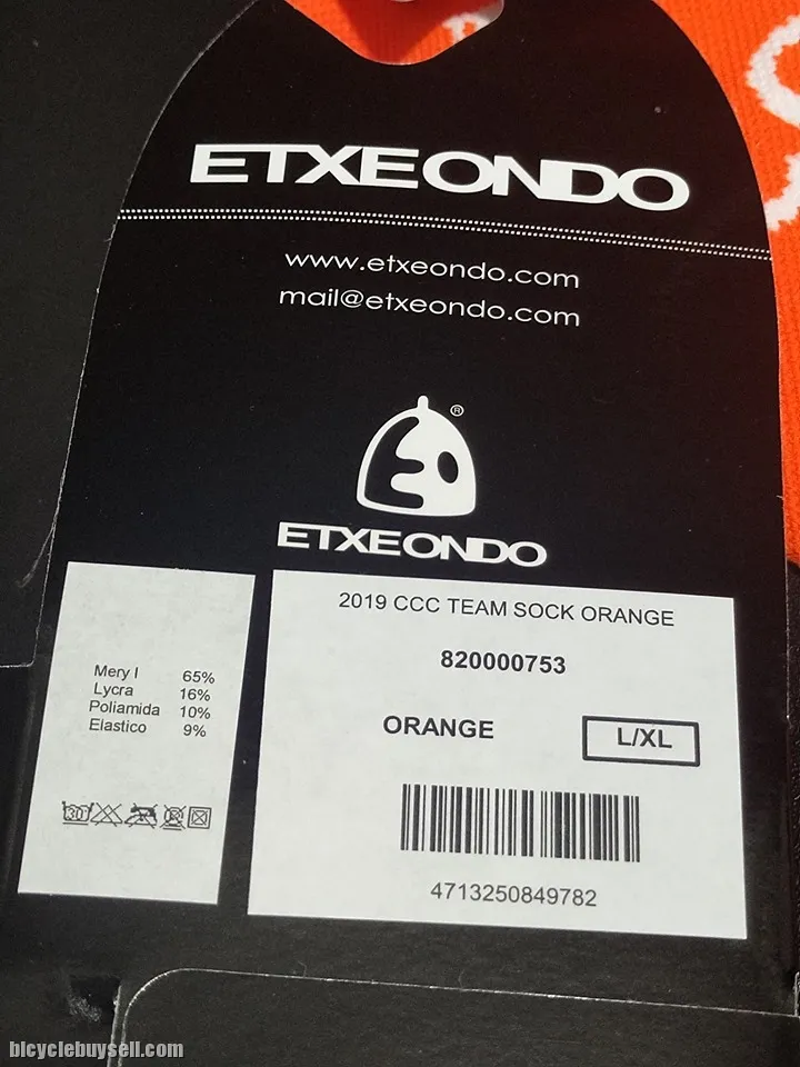 2019 Team Giant CCC TDF Etxeondo Orange Cycling Socks / Sock 8 inch S/M L/XL
