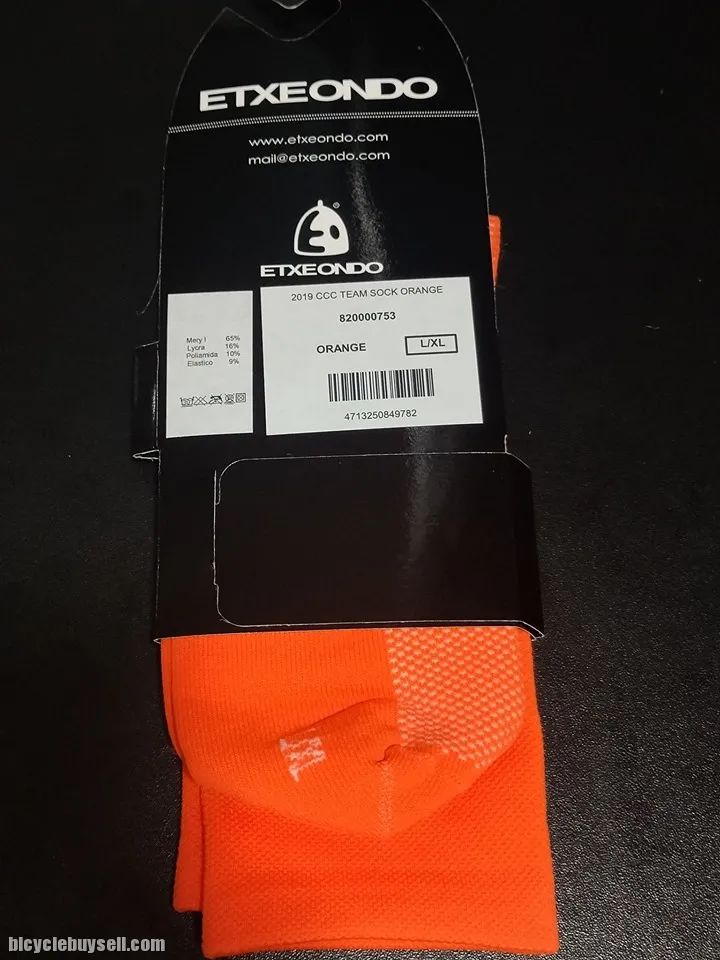 2019 Team Giant CCC TDF Etxeondo Orange Cycling Socks / Sock 8 inch S/M L/XL
