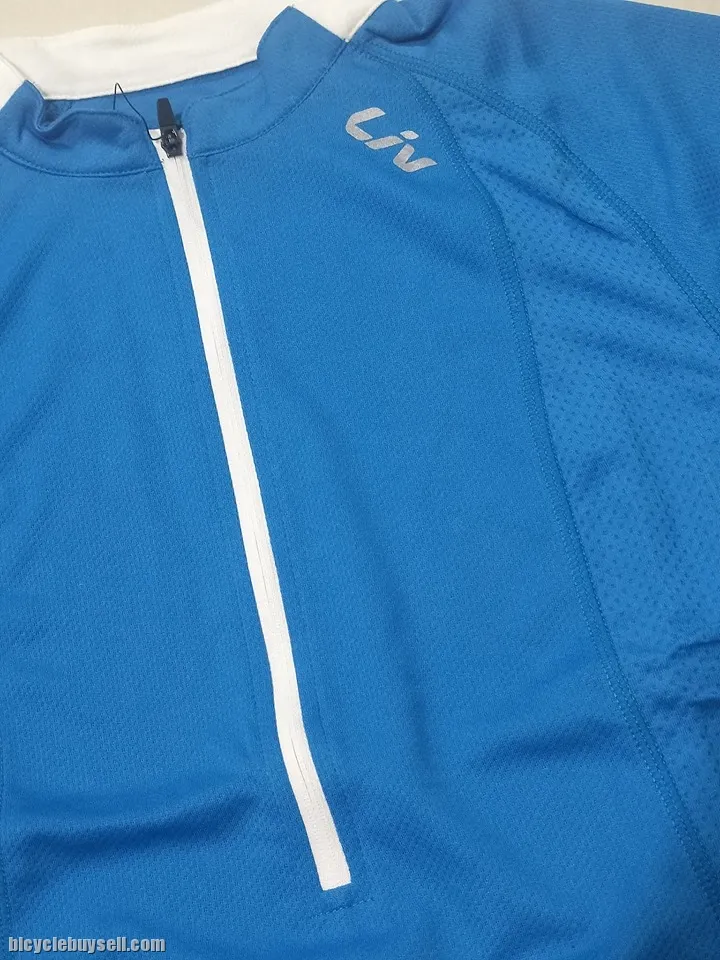 LIV Vento Blue Short Sleeves Cycling Jersey 3M Reflective Decals
