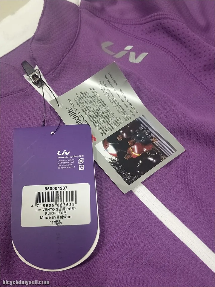 LIV Vento Short Sleeves Cycling Jersey - Made in Taiwan XS / S sizing 3M Reflective decals