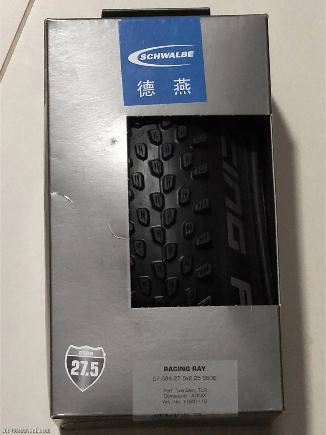Schwalbe Racing Ray 27.5 x 2.25 MTB Tire Performance Line TLR Addix Compound Black