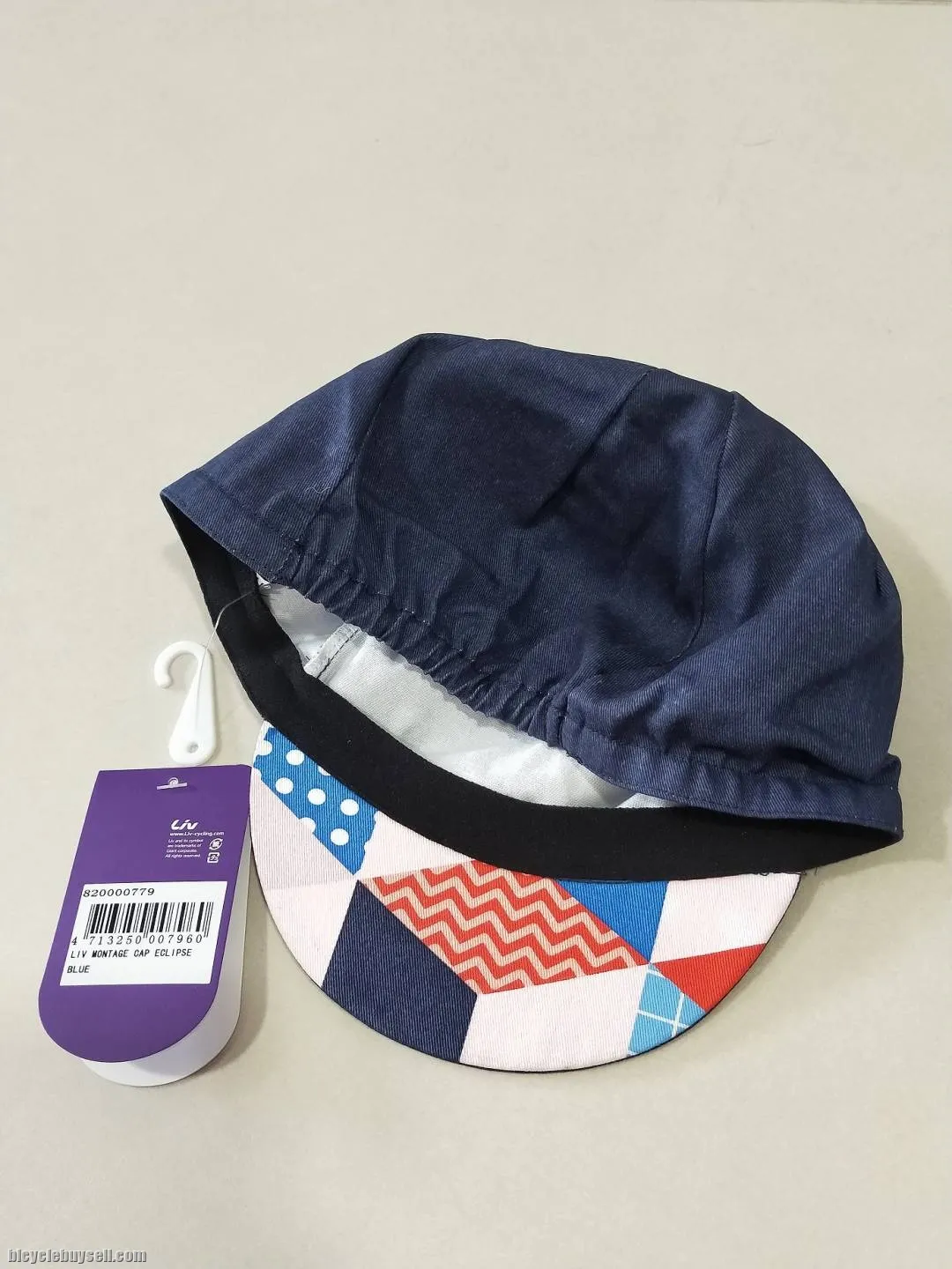 LIV Cycling Cap Montage Blue / Stealth Black Series by Giant 100% Cotton
