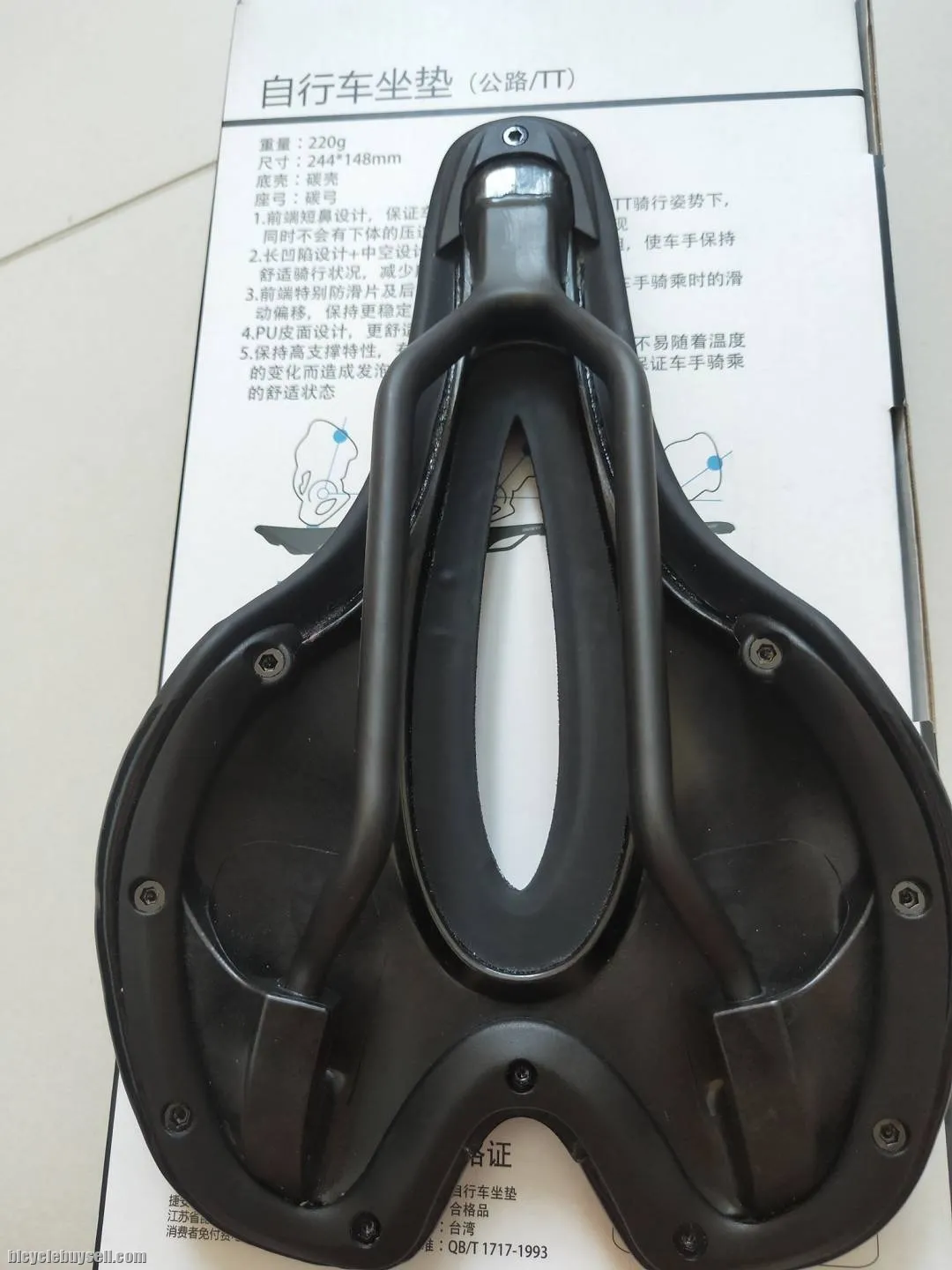 Giant TT / Road Saddle Carbon Rail Black - Microfibre Surface