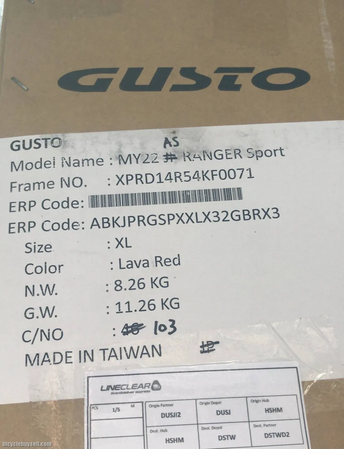 Gusto Ranger Sport Carbon (size XL)