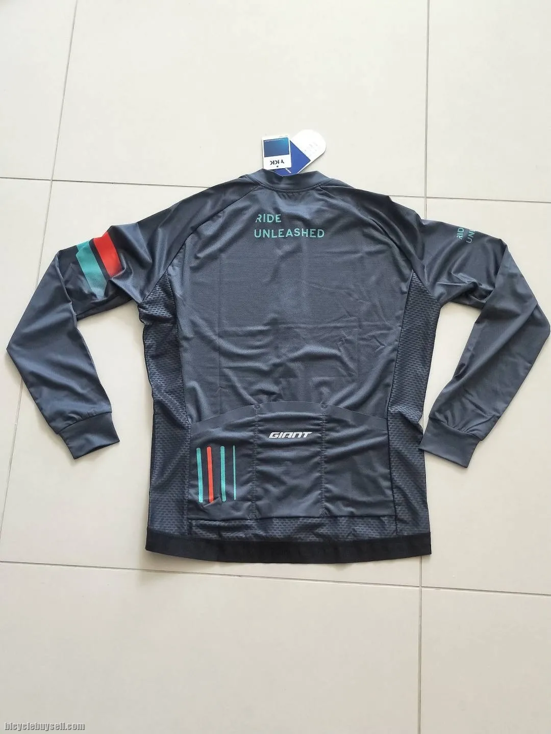 Giant Forward Series Long Sleeves Dark Grey Cycling Jersey for Men / Unisex