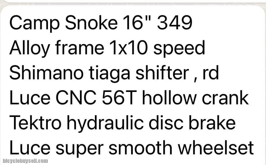 Camp Snoke 16â€ 349 Folding Bike