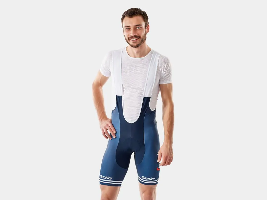 SANTINI TREK SEGAFREDO 2021 - BIB SHORTS Trek Segafredo 2021 Fan Line cycling bib shorts