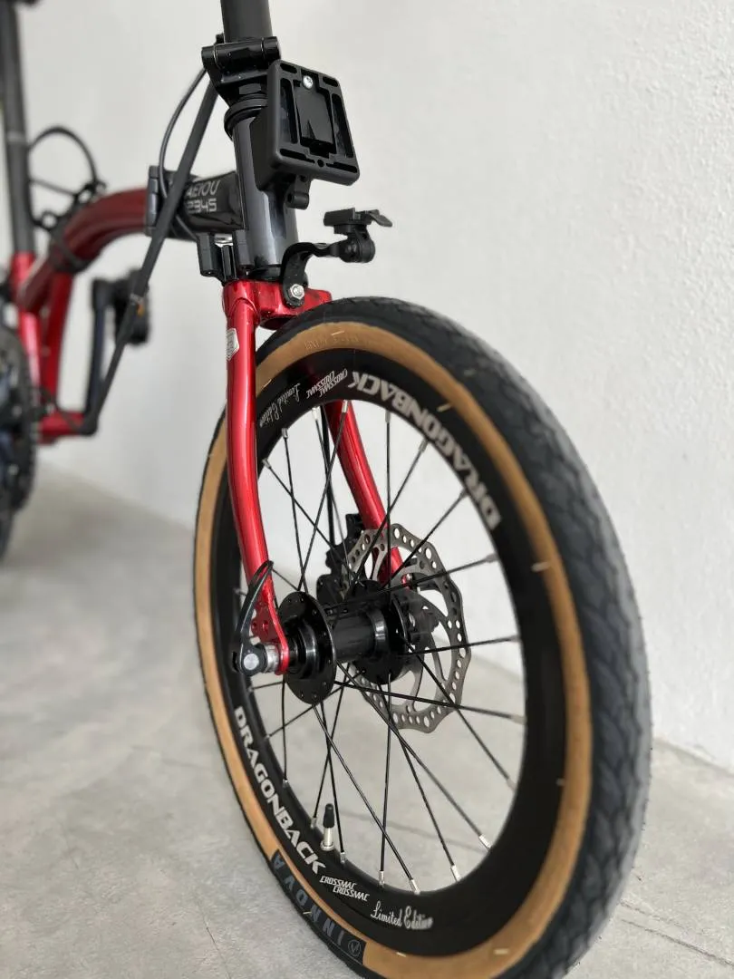 Crossmac AEIOU 12345 9 speed trifold folding foldies bike camp element pikes 3 sixty brompton red